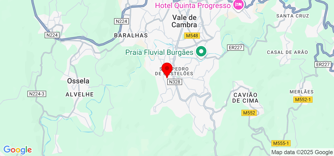 Prime detalhe - Aveiro - Vale de Cambra - Mapa