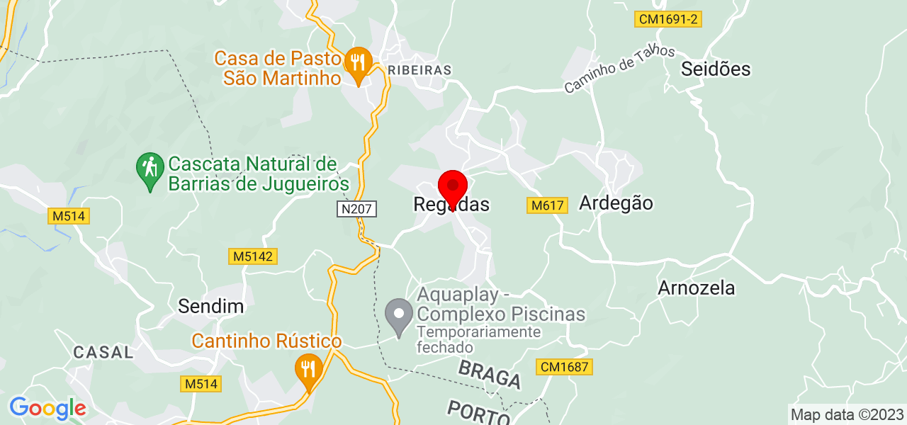 Jo&atilde;o Marinho - Braga - Fafe - Mapa