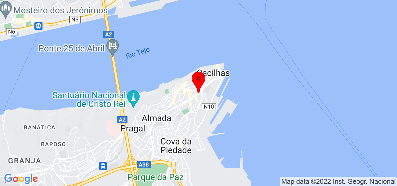 C&atilde;ezinhos Vaidosos - Setúbal - Almada - Mapa
