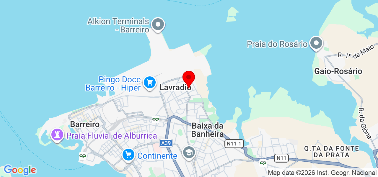 ImpactClean - Limpeza Profissional de Estofos e Tapetes - Setúbal - Barreiro - Mapa