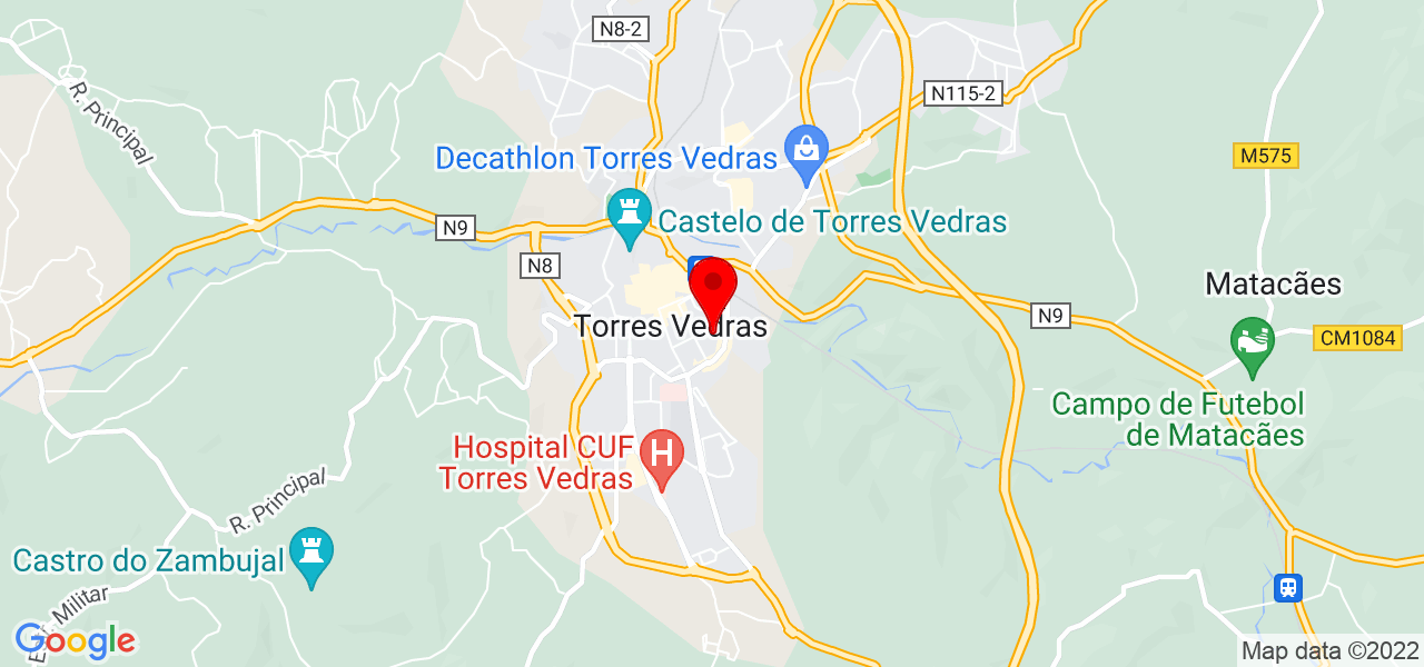 D&oacute;ris - Lisboa - Torres Vedras - Mapa