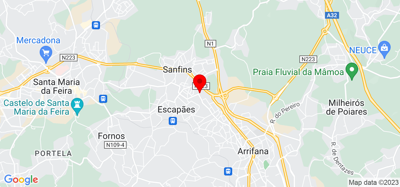 Mónica - Aveiro - Santa Maria da Feira - Mapa