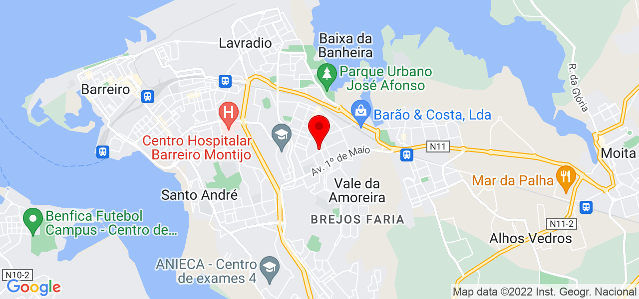 M&aacute;rcia Helena da Costa - Setúbal - Moita - Mapa
