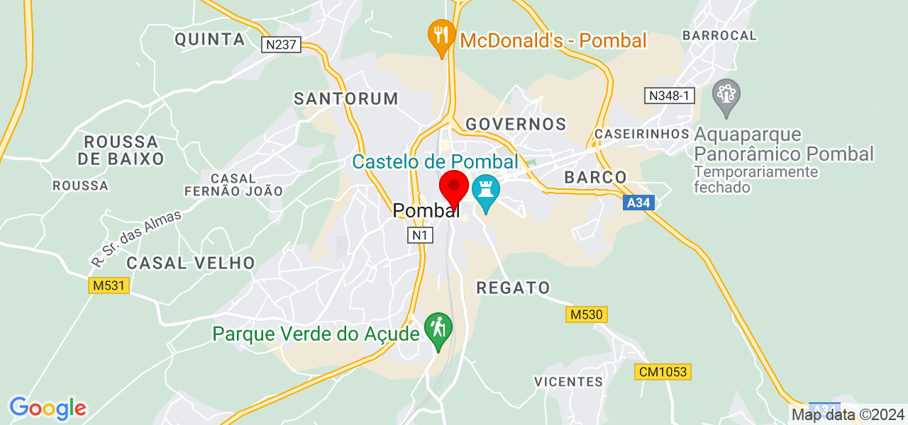 Lu&iacute;s Ferreira - Leiria - Pombal - Mapa