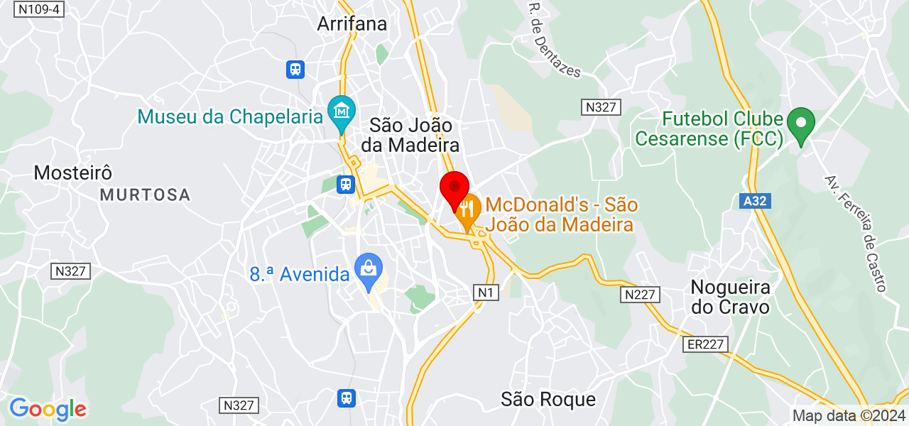 Viviana Coelho - Aveiro - São João da Madeira - Map