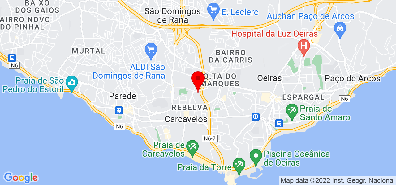 T&acirc;nia Ribeiro - Lisboa - Cascais - Mapa