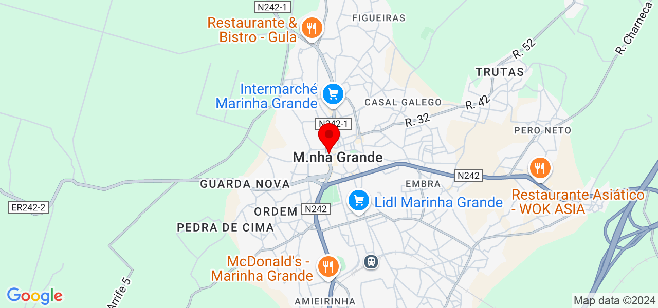 Juliana Duarte - Leiria - Marinha Grande - Mapa