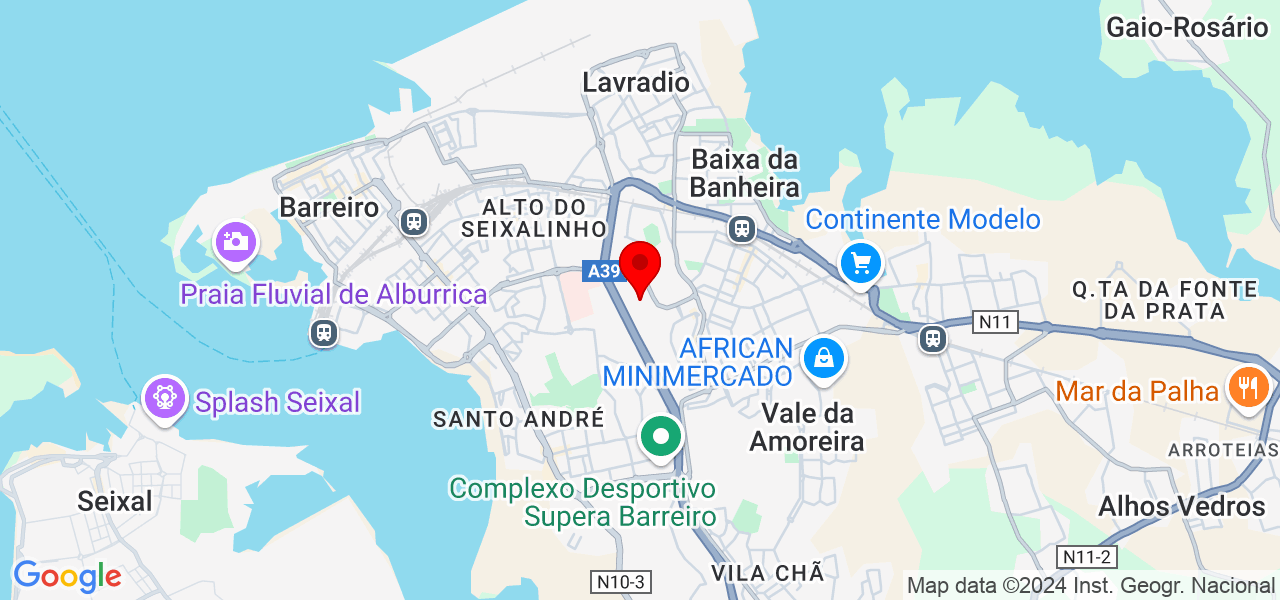 Terapeuta hol&iacute;stica - Setúbal - Barreiro - Mapa