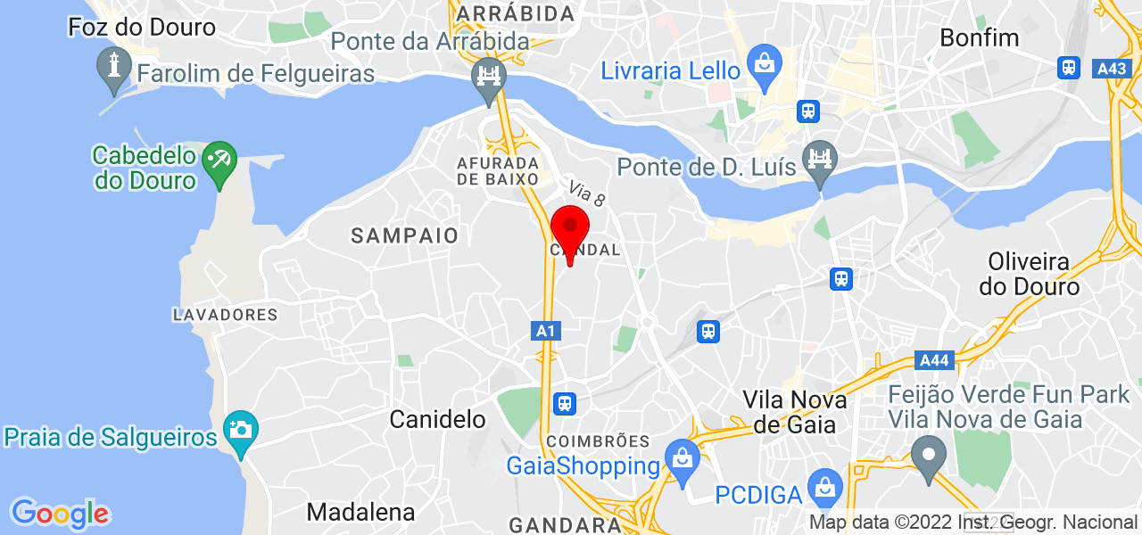 Isaac Cruz - Porto - Vila Nova de Gaia - Mapa