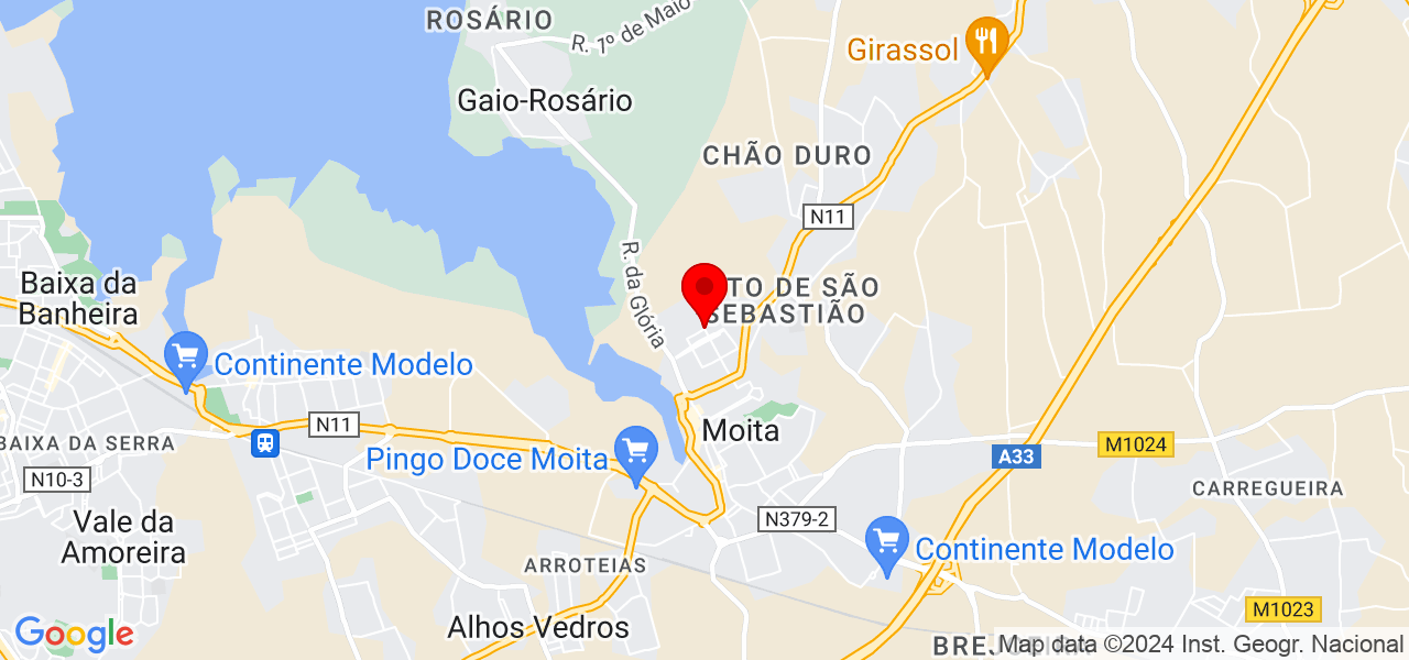 Am&aacute;lia Alves - Setúbal - Moita - Mapa