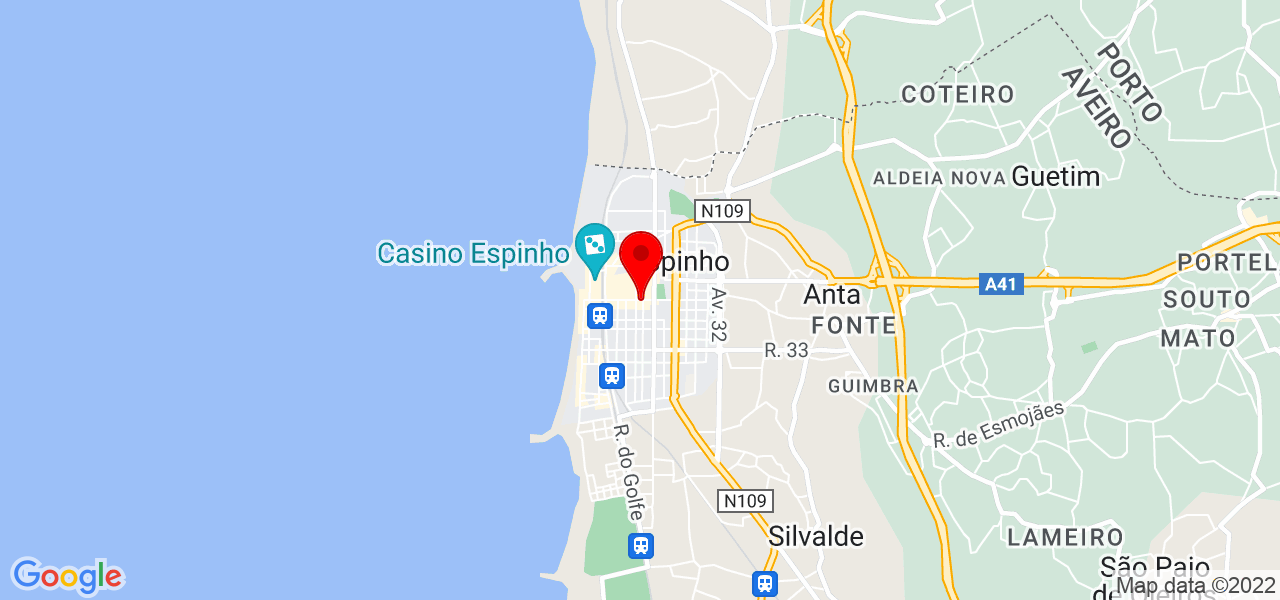 Andreia Fernandes - Aveiro - Espinho - Mapa