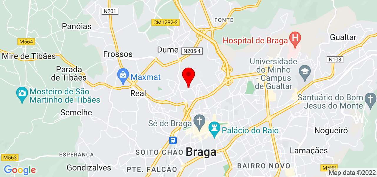 Electricista iluminação quadros electricos e canalizacao - Braga - Braga - Mapa