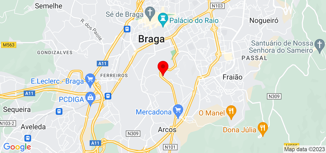 Fl&aacute;via Pereira - Braga - Braga - Mapa