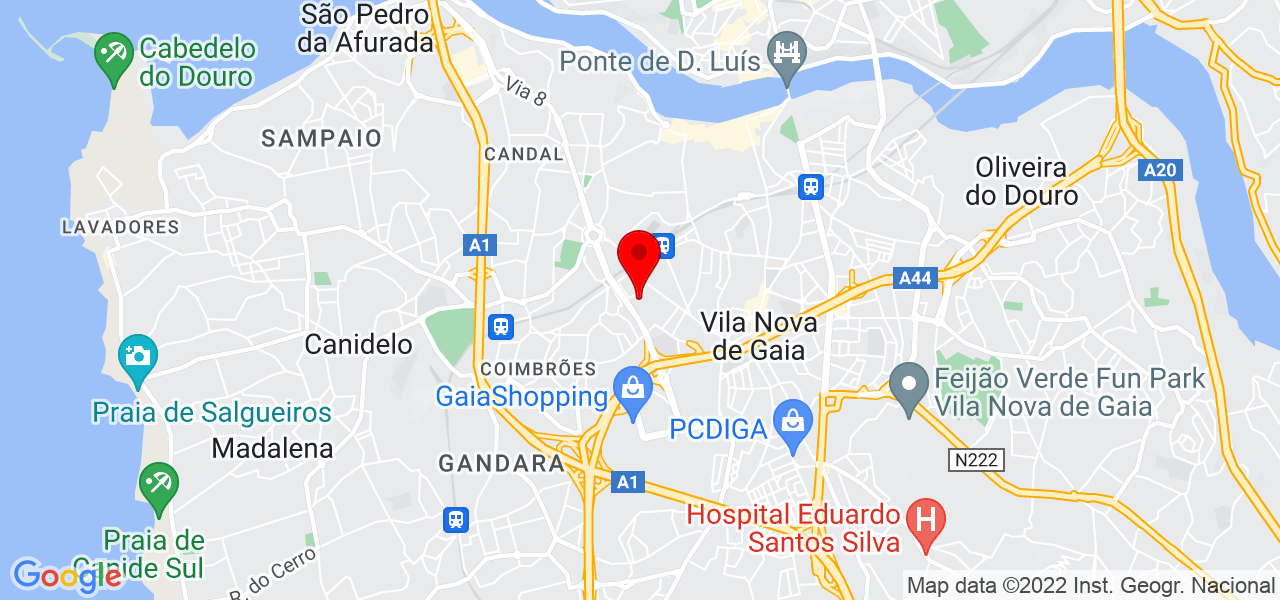&Acirc;ngelo Lopes - Porto - Vila Nova de Gaia - Mapa