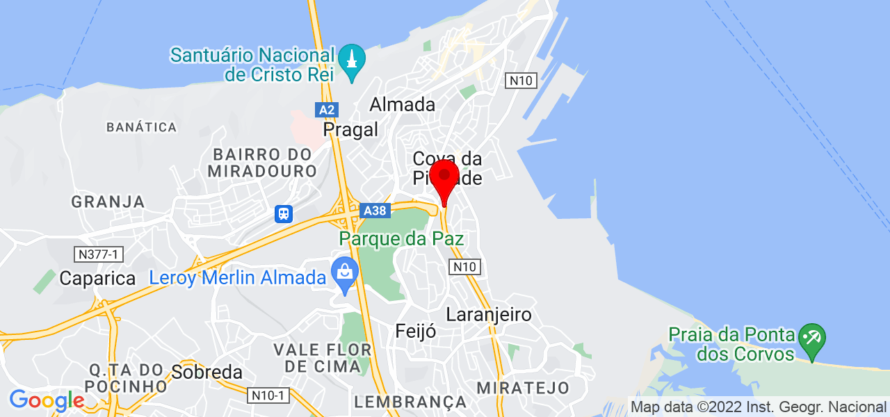 Irene Ver&ograve;nica - Setúbal - Almada - Mapa