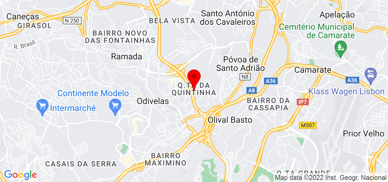 Jos&eacute; Cardeal filho - Lisboa - Odivelas - Mapa