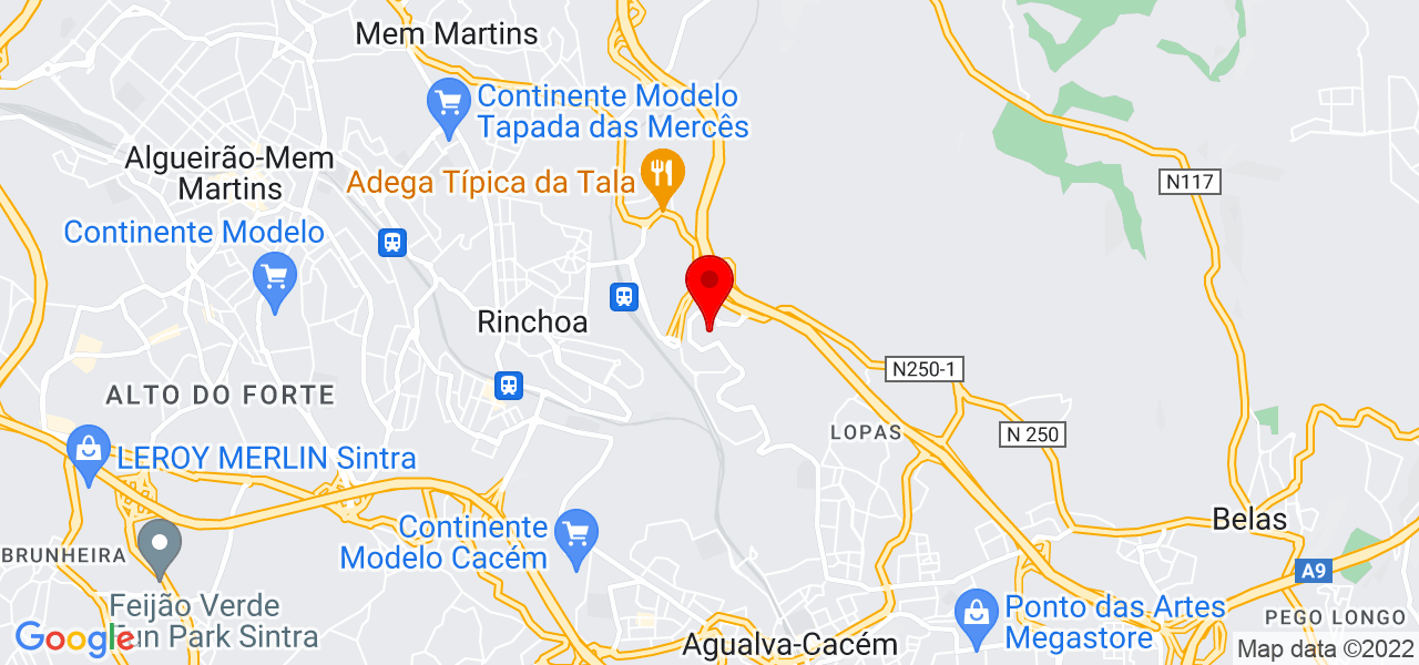 Dariane Franco - Lisboa - Sintra - Mapa