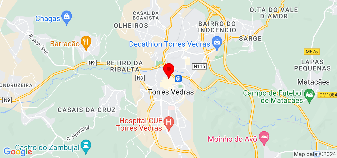 Almeida Service - Lisboa - Torres Vedras - Map