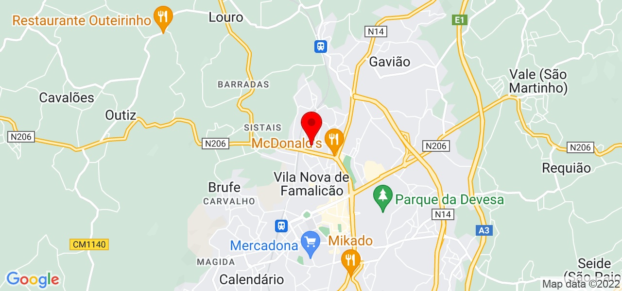Manuela Oliveira - Braga - Vila Nova de Famalicão - Mapa