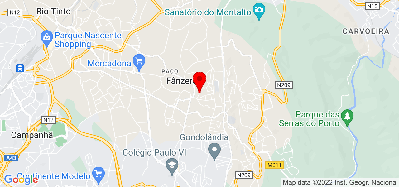 Maria Jos&eacute; Lisboa - Porto - Gondomar - Mapa