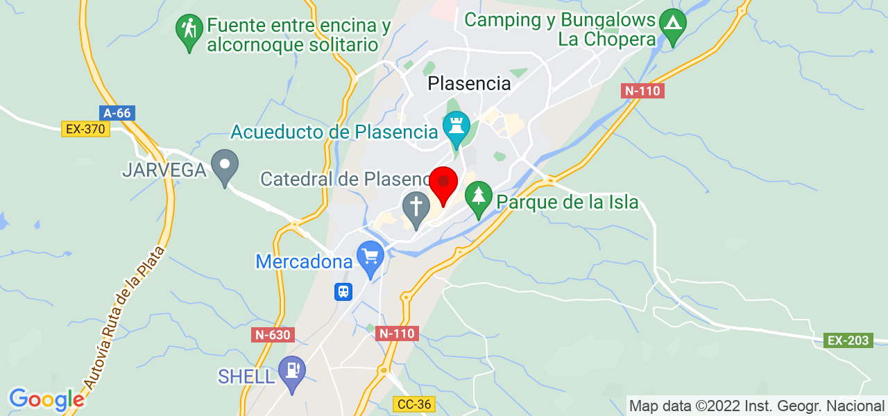Mar&iacute;a del pilar - Extremadura - Plasencia - Mapa