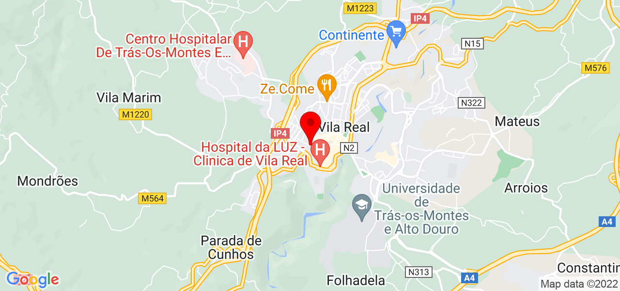 CHB - COMERCIO DE CAIXILHARIAS EM PVC E ALUMINIO LDA - Vila Real - Vila Real - Mapa