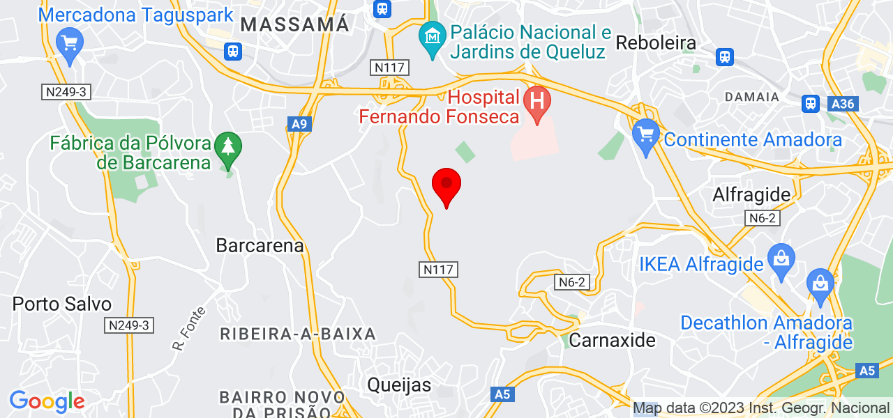 Andreia Soares - Lisboa - Amadora - Mapa