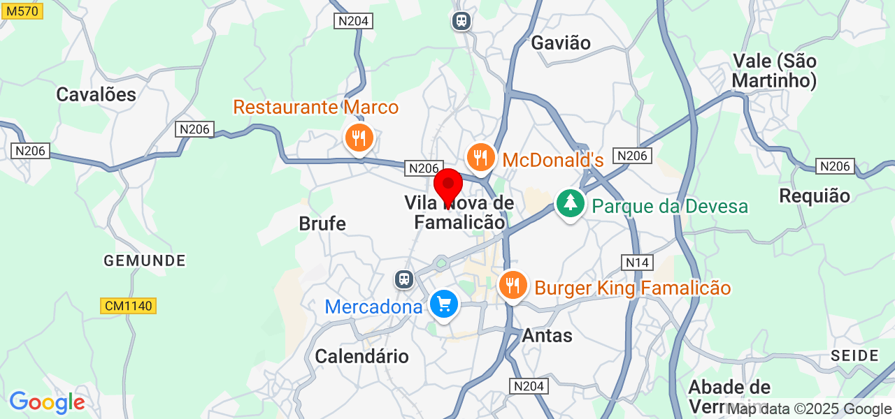 Amanda - Braga - Vila Nova de Famalicão - Mapa