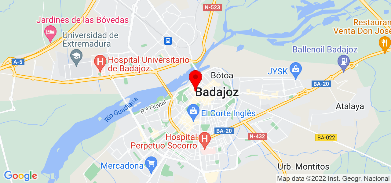 Randal Arag&atilde;o - Extremadura - Badajoz - Mapa