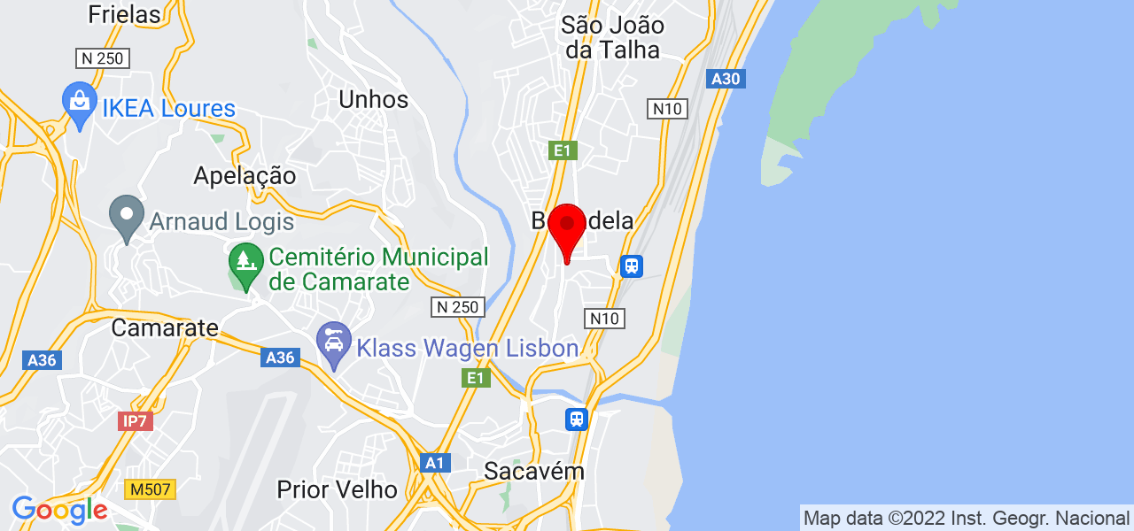 Junio Mariano - Lisboa - Loures - Mapa