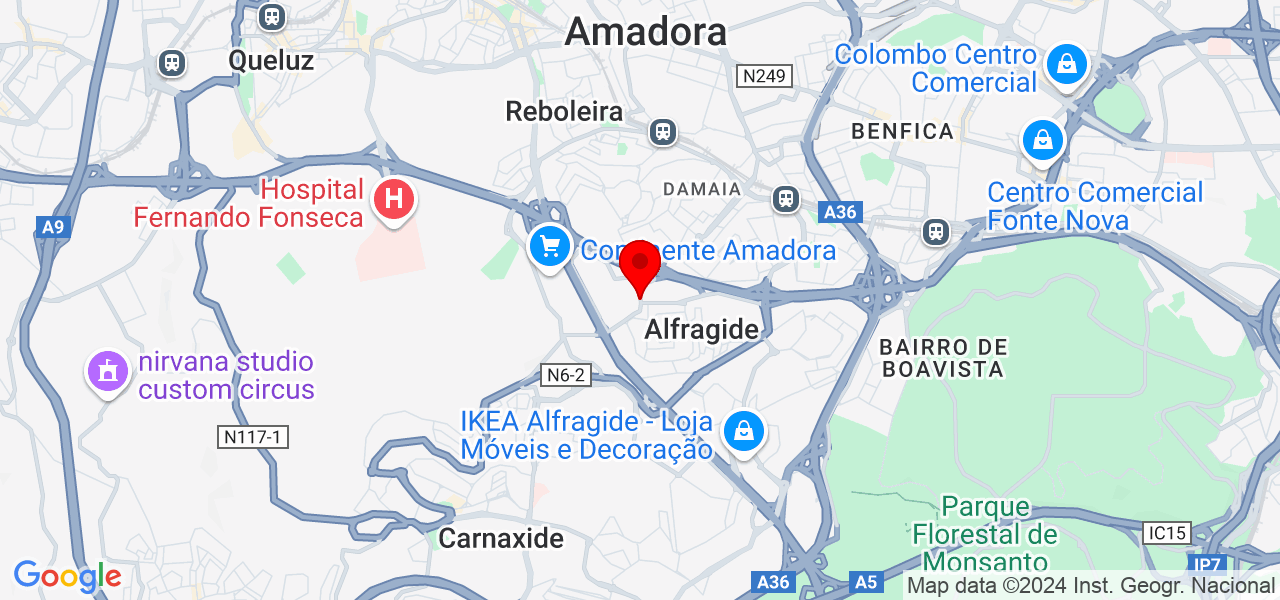 L. Rodrigues &amp; Rodrigues, Lu&iacute;s Rodrigues - Lisboa - Amadora - Mapa