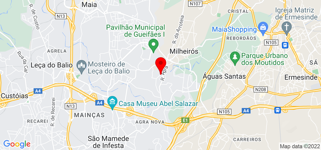 Guilherme Ferreira Personal Trainer - Porto - Maia - Mapa