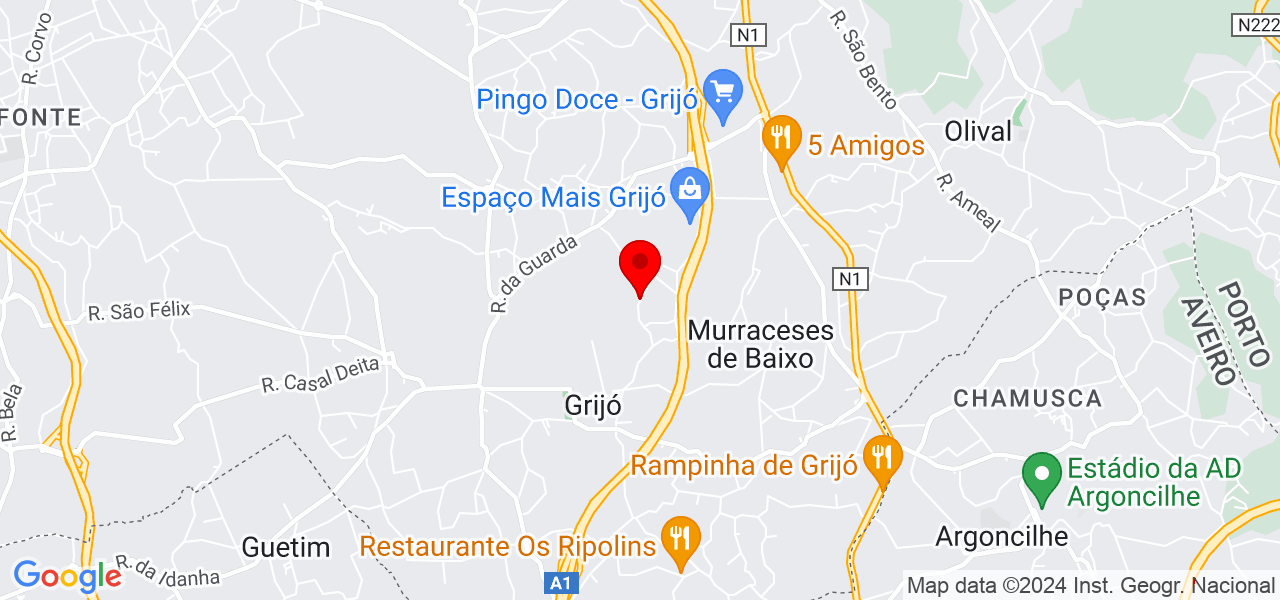 Andreia Fonseca - Porto - Vila Nova de Gaia - Mapa