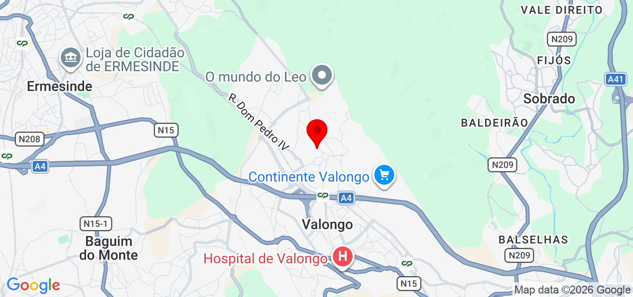 FJ Pereira remodelações - Porto - Valongo - Karte