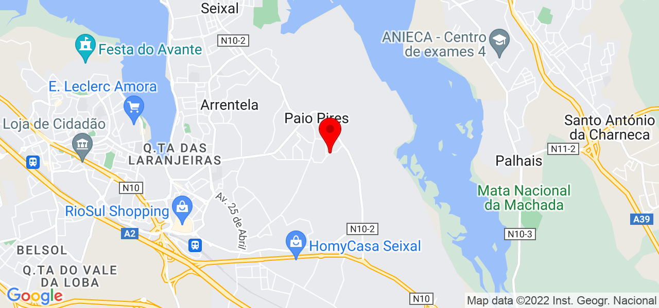 M&aacute;rio Borges - Setúbal - Seixal - Mapa