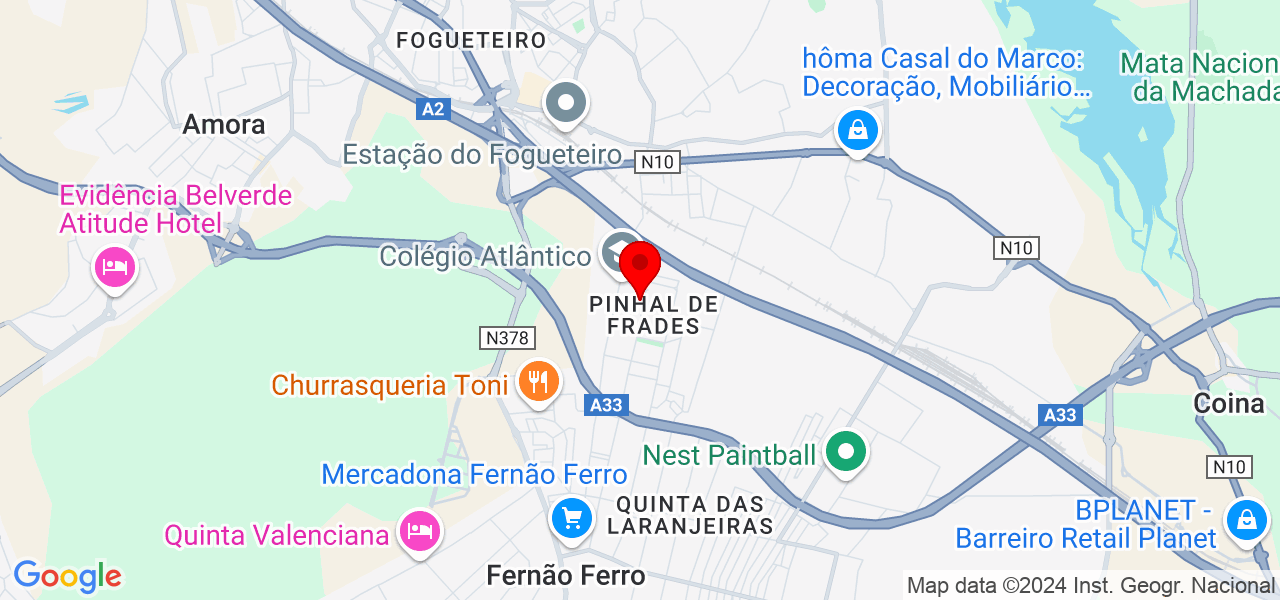 Kendes - Setúbal - Seixal - Karte