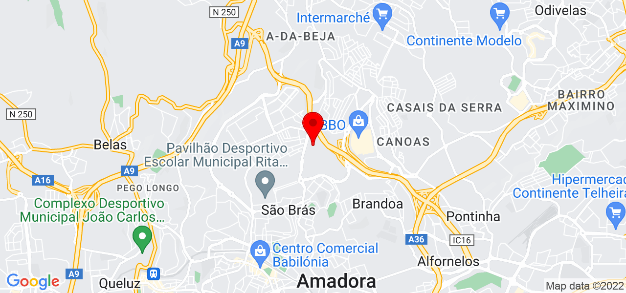 Sandra Teodoro - Lisboa - Amadora - Mapa