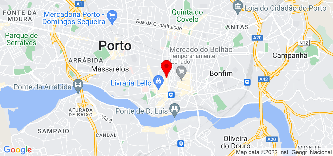 Hipnoterapia - Porto - Porto - Mapa
