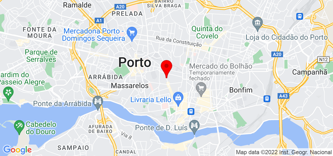Luciana Nascimento - Porto - Porto - Mapa