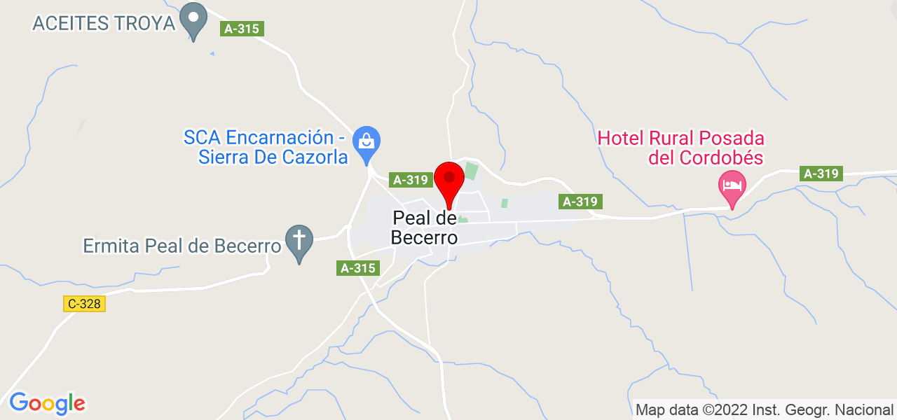 Charlie Mil&aacute; - Andalucía - Peal de Becerro - Mapa