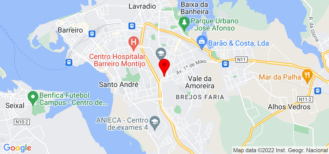 Priya - Setúbal - Barreiro - Mapa