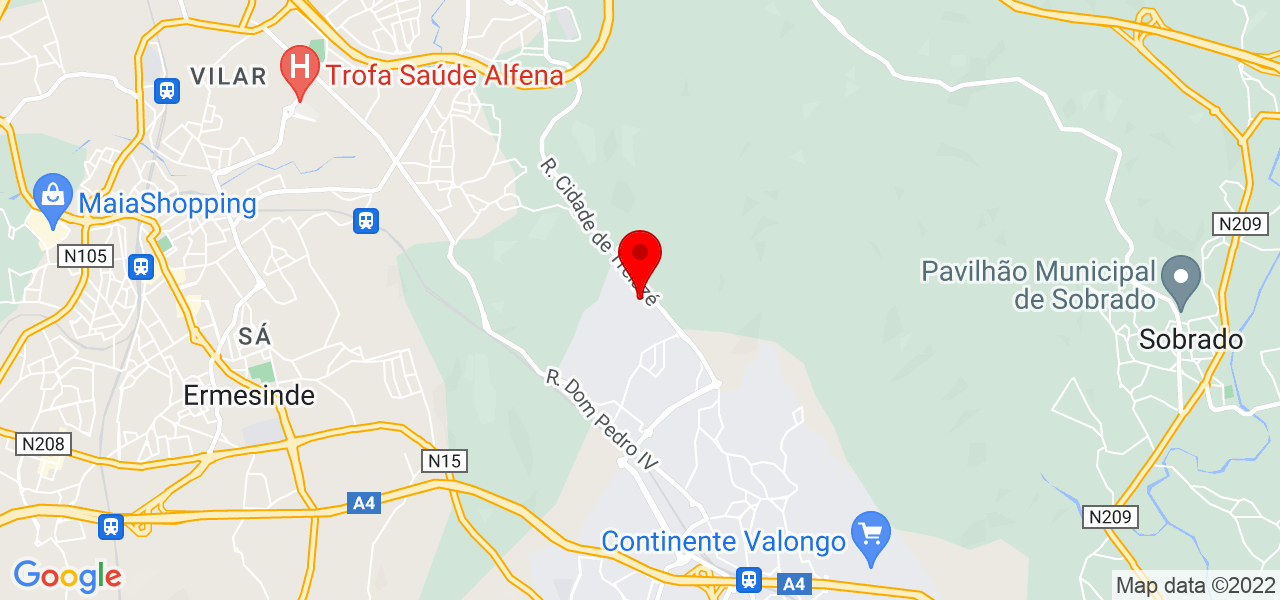 B&aacute;rbara Silva - Porto - Valongo - Mapa
