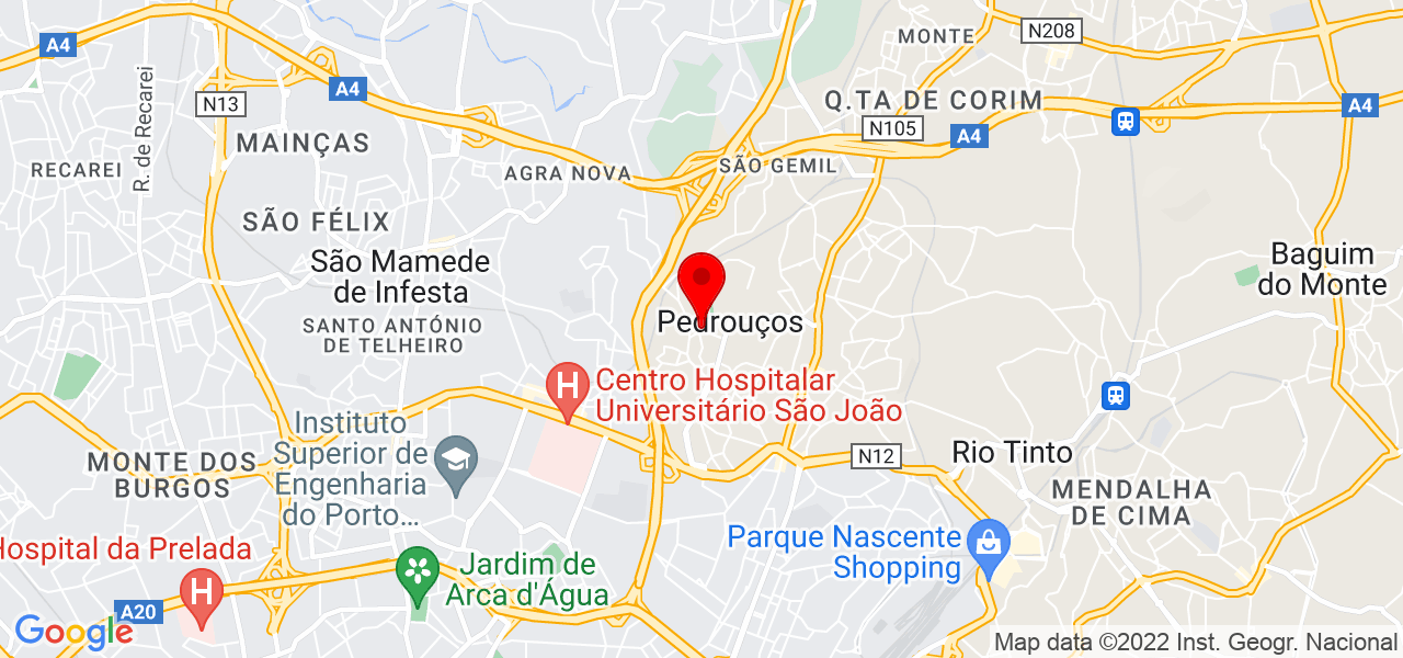 Andreia Cunha Interiores - Porto - Maia - Mapa