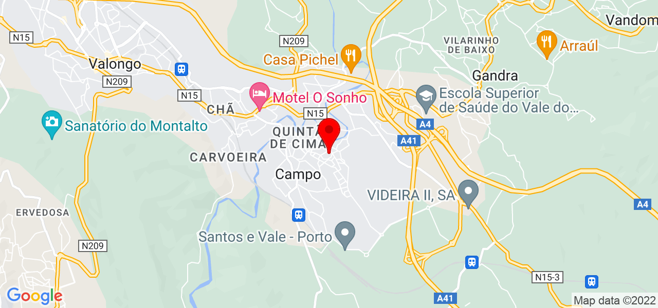 Andr&eacute; martins - Porto - Valongo - Mapa