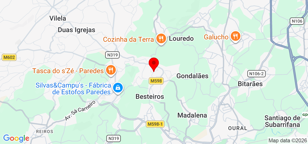 wisley pereira - Porto - Paredes - Mapa