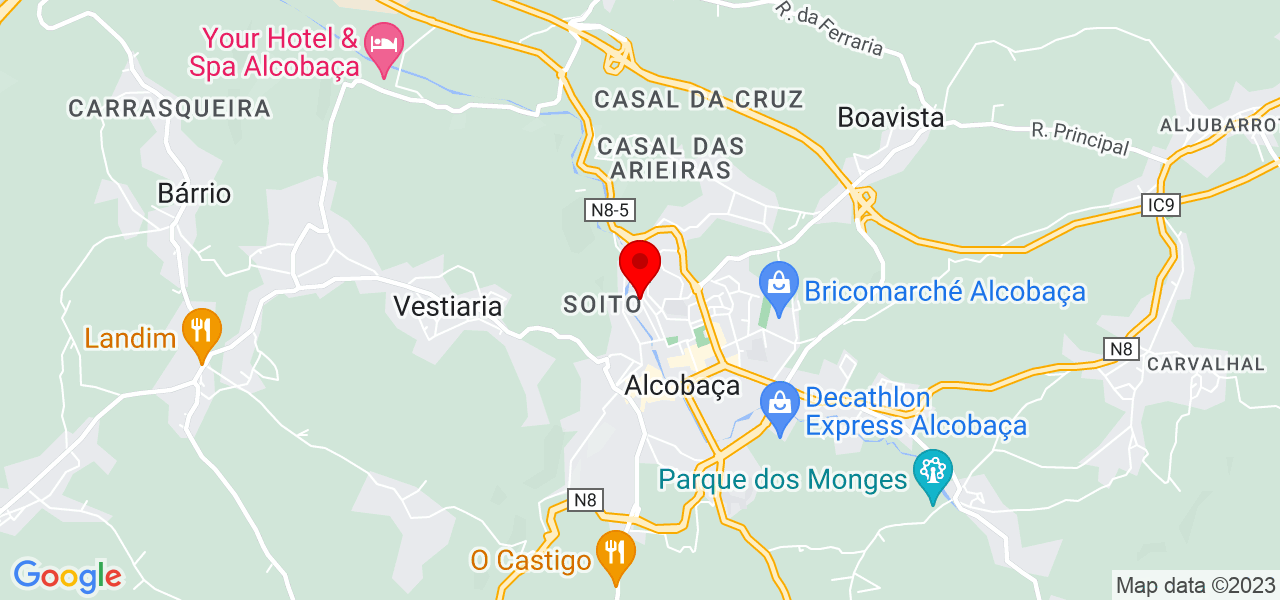 Packshooter - Leiria - Alcobaça - Mapa