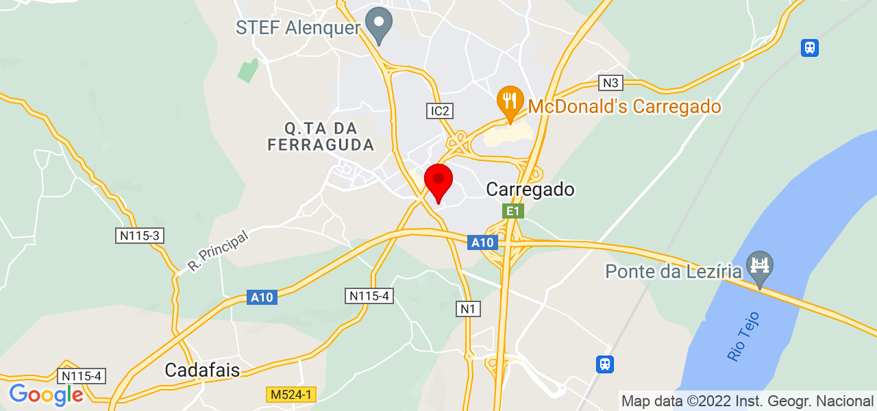 Moreira - Lisboa - Alenquer - Mapa