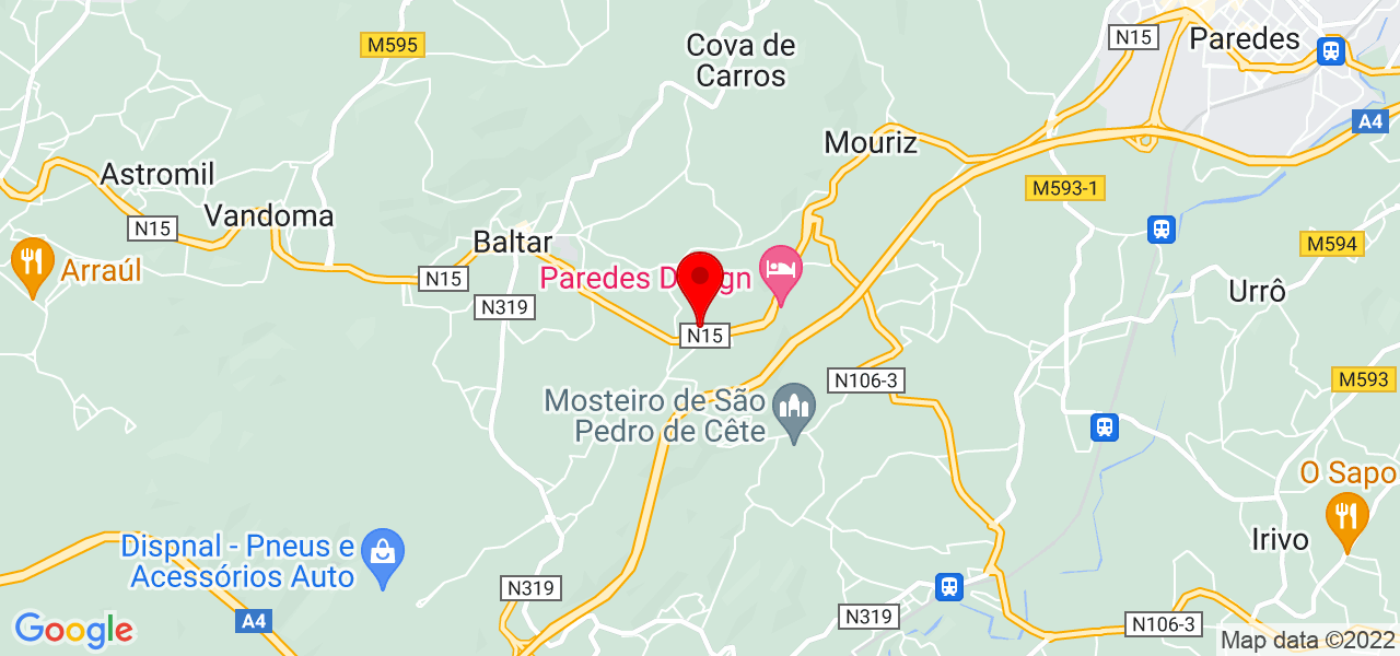 Jos&eacute; Garc&ecirc;s - Porto - Paredes - Mapa
