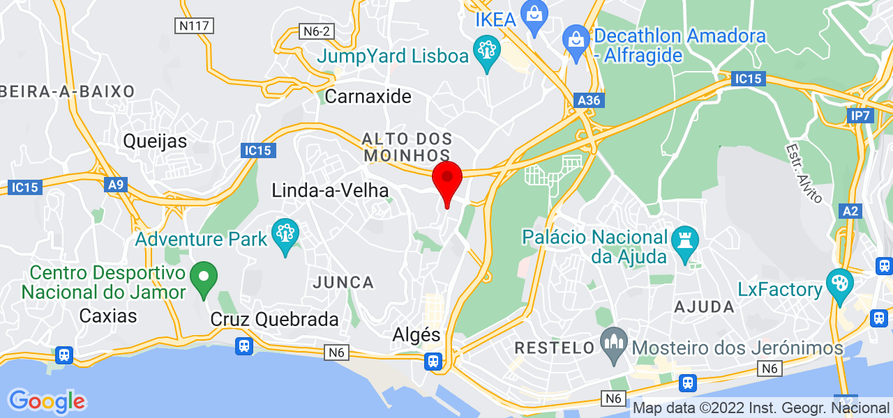 Coaching - Potenciador de Resultados: Foco, Motiva&ccedil;&atilde;o - Lisboa - Oeiras - Mapa