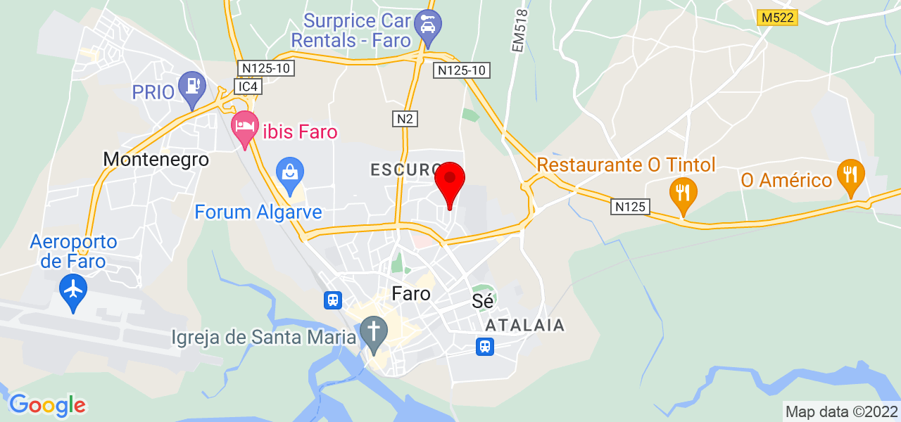 Osmar Aula de Inform&aacute;tica e Gr&aacute;fico Designer - Faro - Faro - Mapa